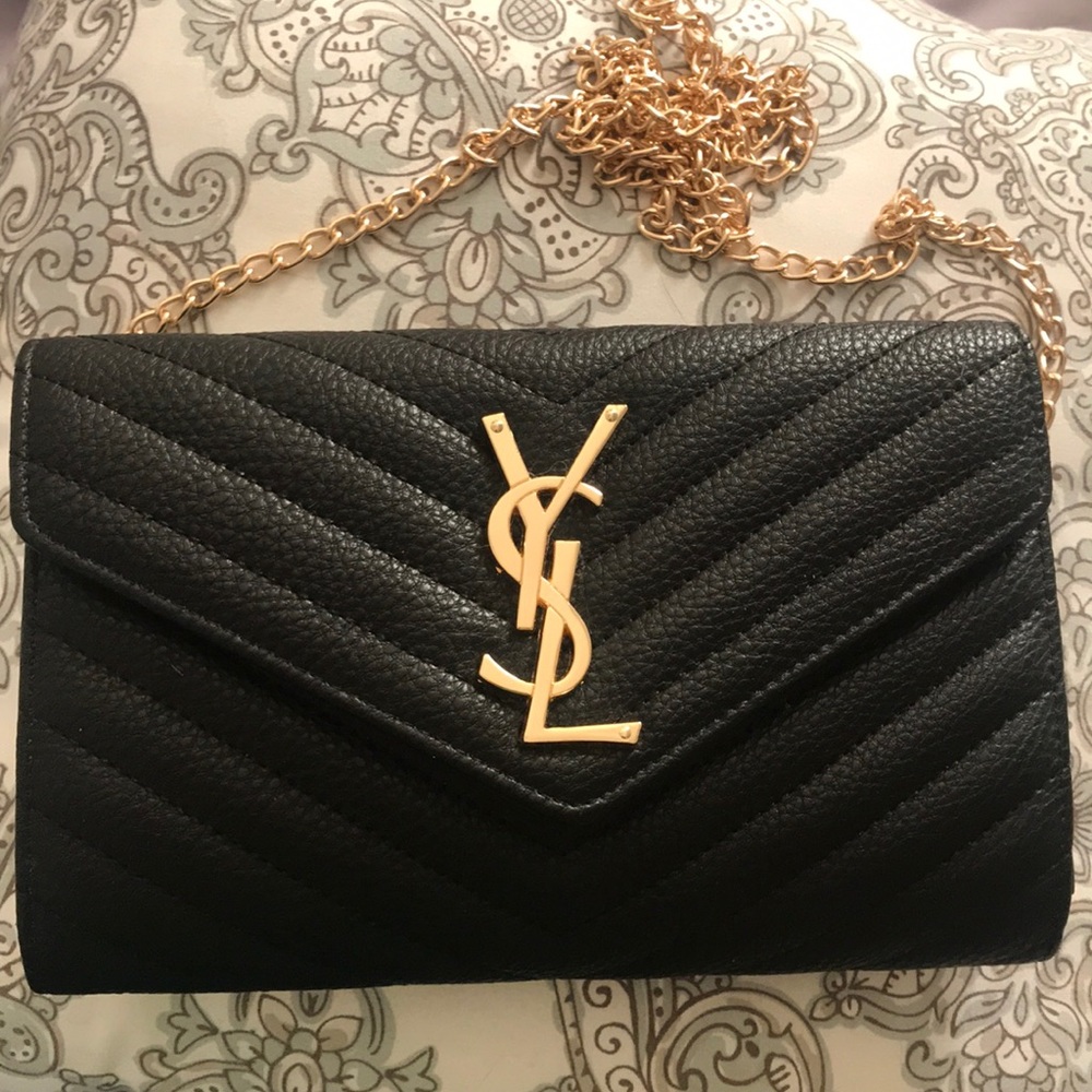 “YSL” crossbody/clutch/wristlet